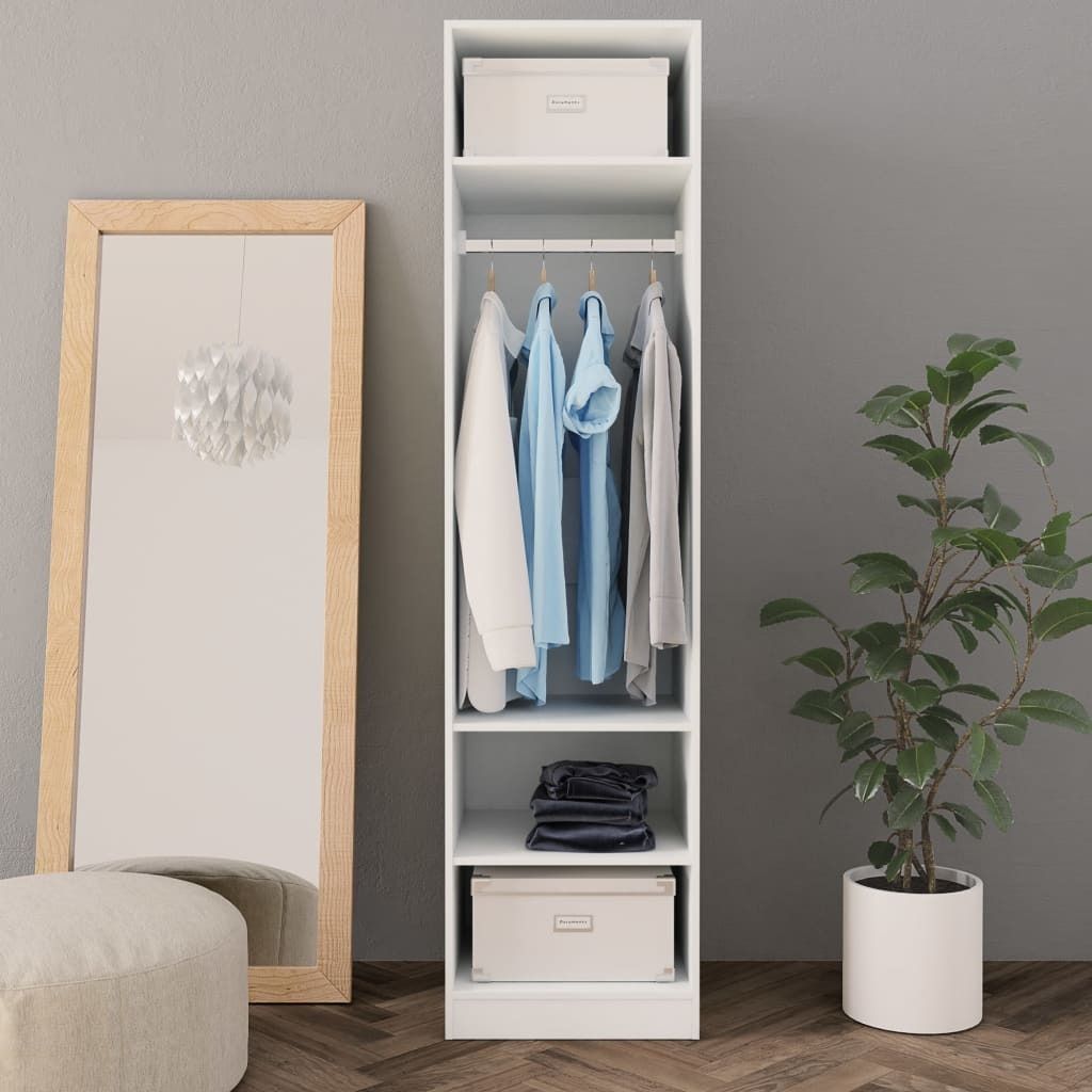 vidaXL Šatníková skriňa biela 50x50x200 cm Materiál drevo Obrázok produktu 2