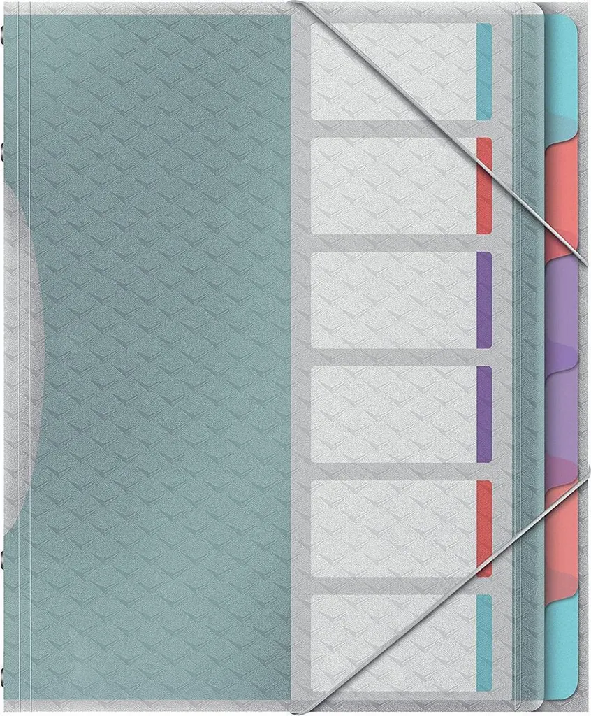 Organiseur de Documents A4 Esselte Colour'Ice à Levier avec 6 Sections Tri