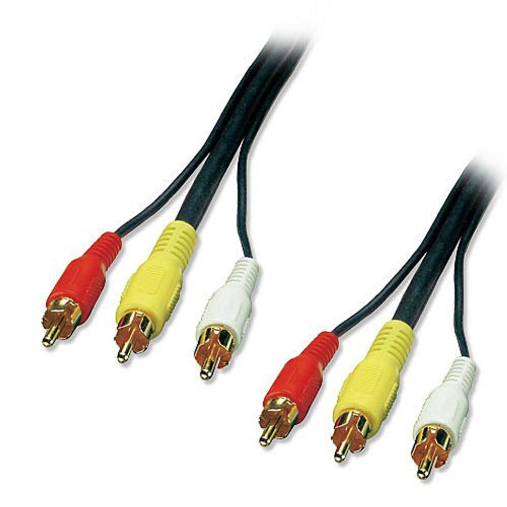 Lindy 10m AV Cable, 3 x RCA