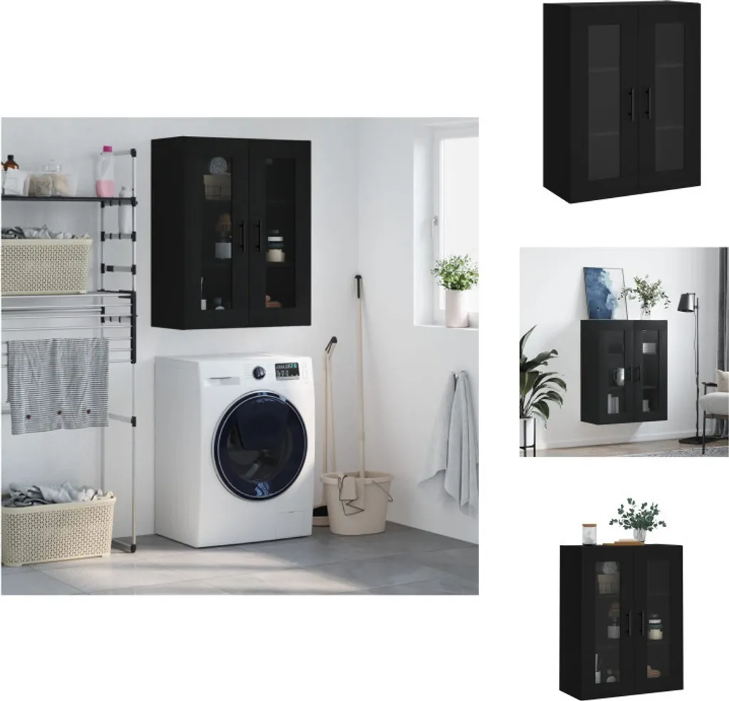 Armadietto Sospeso vidaXL Nero 69,5x34x90 cm | Robusto e Pratico