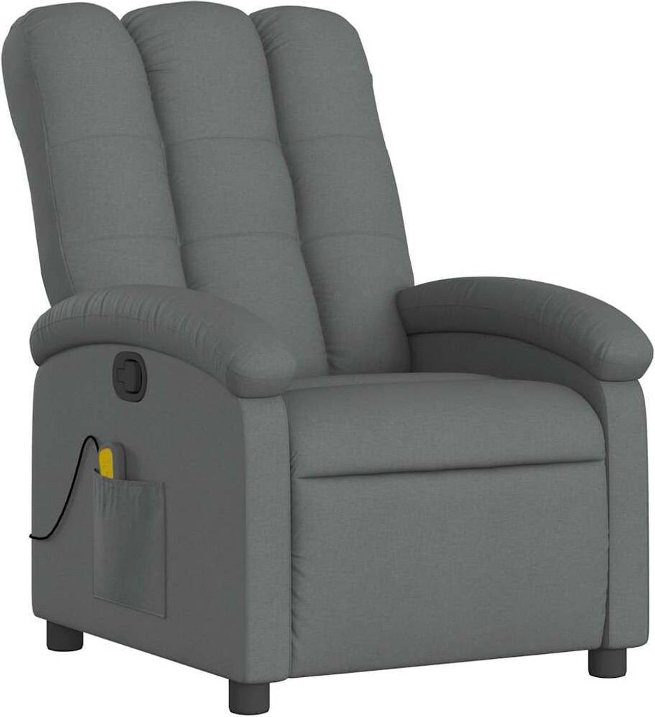 vidaXL Massagesessel Dunkelgrau Stoff