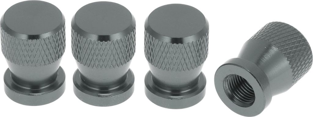 4 Stück Netzmuster-Reifenventilkappen Dekorative Reifenventil-Staubschutzabdeckungen 7x19mm Titanfarbenes Aluminiumlegierung