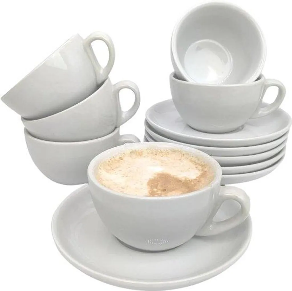 Tasse à café en porcelaine blanche 200ml à paroi épaisse série Bistro