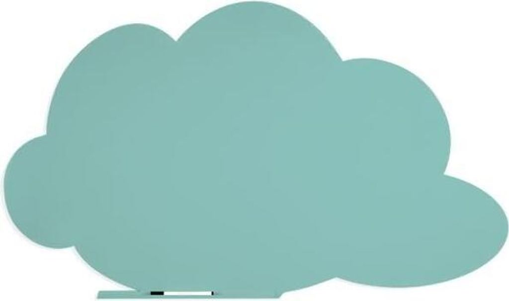 Symbol-Tafel Skinshape Wolke lackiert 100x150cm RAL 6027 lichtgrün.