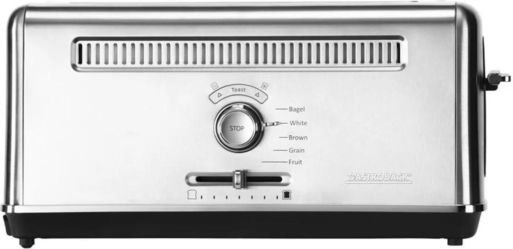 Gastroback 42394 Tostapane Advanced 4S - 1 Slot Lungo per Famiglie
