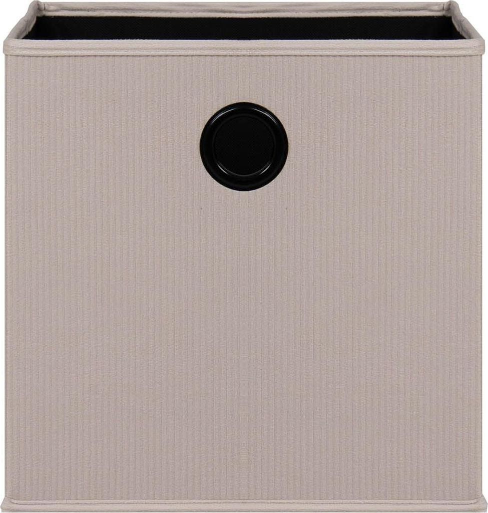 Faltbare Aufbewahrungsbox aus Textilmaterial, Farbe Beige, Produktbild 