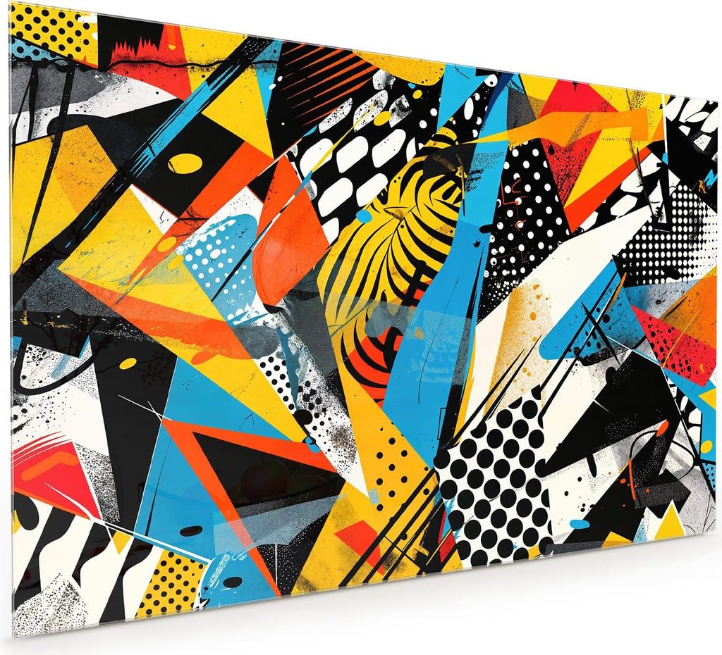 Küchenrückwand Spritzschutz Glas mit Motiv Abstrakte Kunst 40 x 40 cm