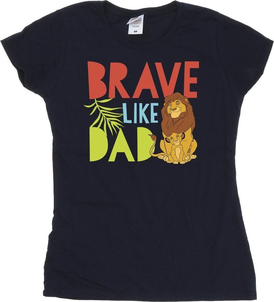 Disney - "The Lion King Brave Like Dad" T-Shirt für Damen BI25353 (XXL) (Marineblau)