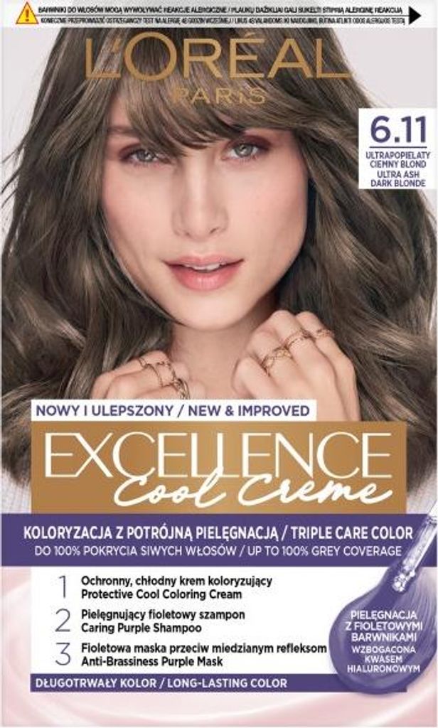 Excellence Cool Creme tintura per capelli 6.11 Biondo Ultra Immagine del prodotto 