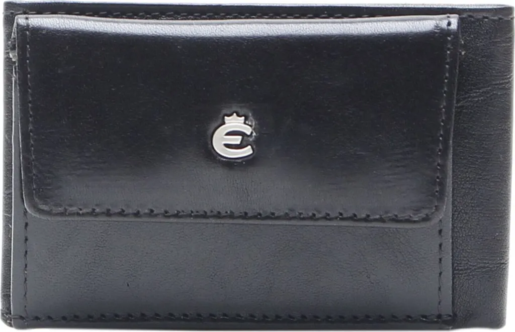 Esquire Portafoglio Piccolo Toscana Nero | Mini Wallet Pelle RFID