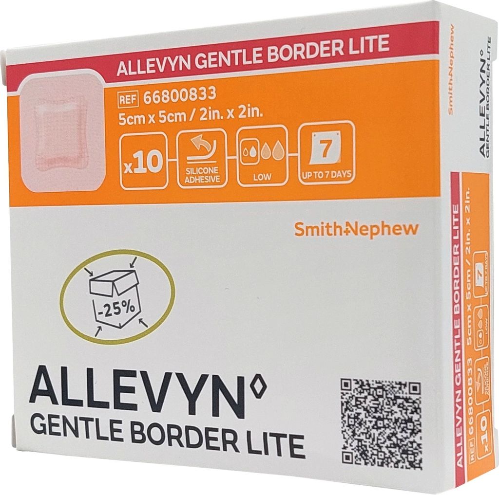 Allevyn Gentle Border Lite 5x5 cm Schaumverb. 10 St Produktbild 2