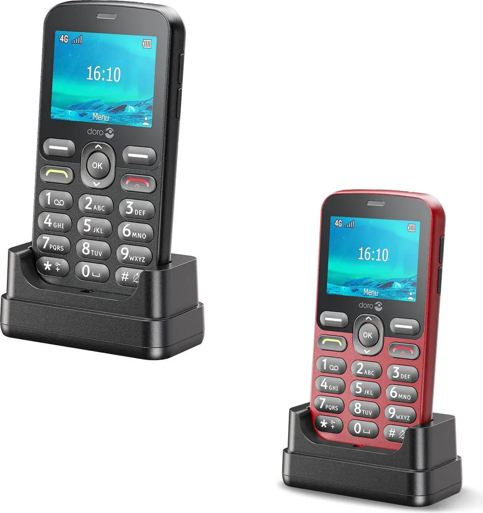 Téléphone Senior 4G Doro 1880 Noir - Communication Facile et Claire