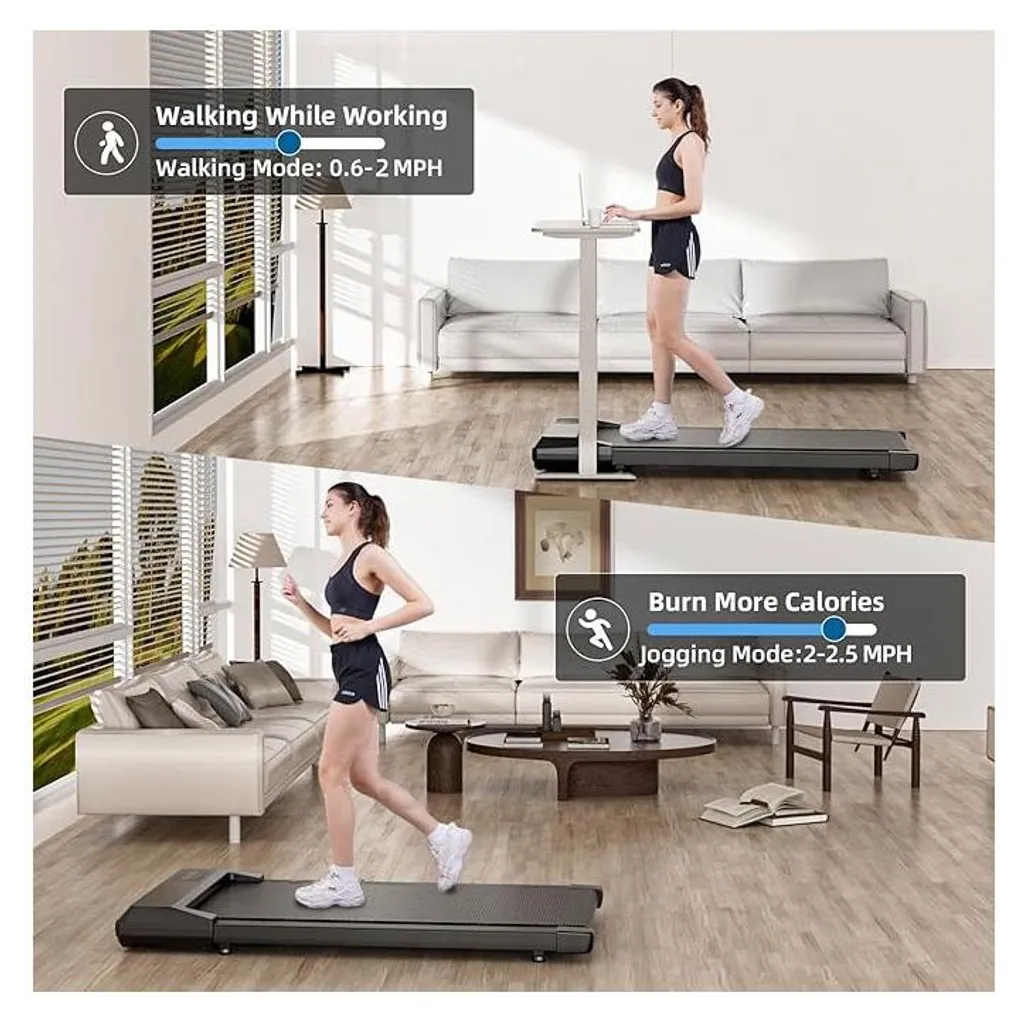 Tapis de course compact 2.2 CV multifonctionnel et pliable noir