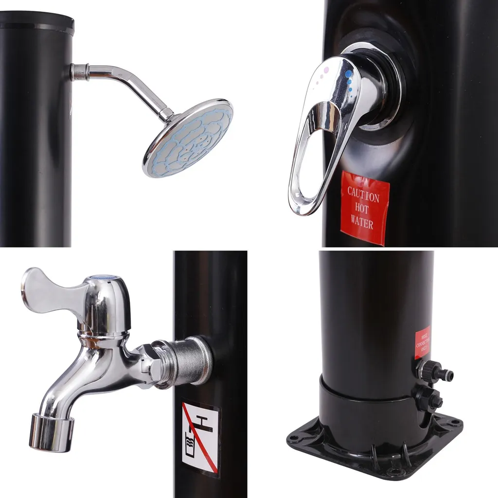 Douche solaire 18L MOOREA noire compacte à haute performance