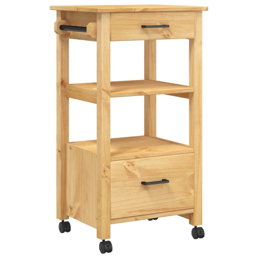 vidaXL Küchenwagen MONZA 48x40x88,5 cm Massivholz Kiefer Produktbild 