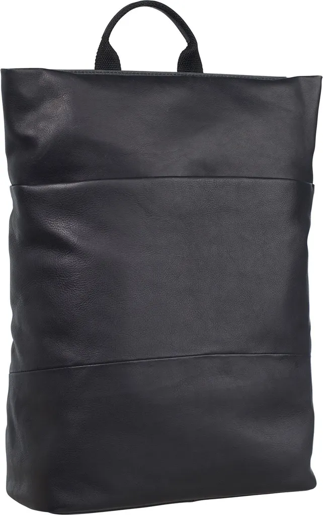 Sac à dos cuir noir Leonhard Heyden Hamburg idéal travail et voyages