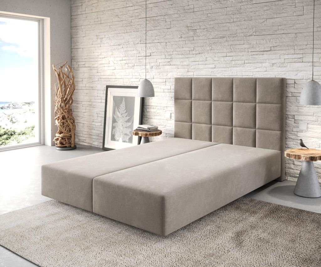 DELIFE Boxspringgestell Dream-Fine 140x200 cm Mikrofaser Produktbild 