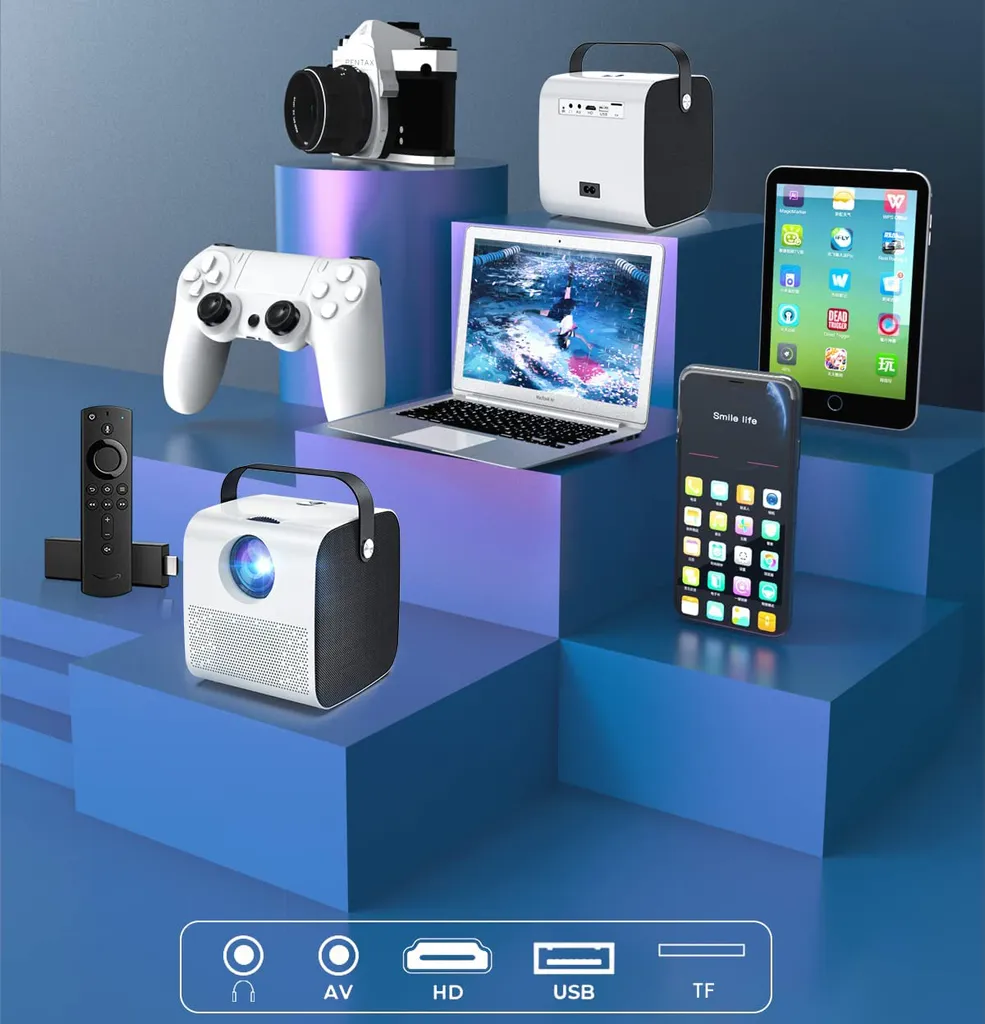 Projecteur Vidéo Connecté WLAN et Bluetooth pour Smartphone iOS Android - 6