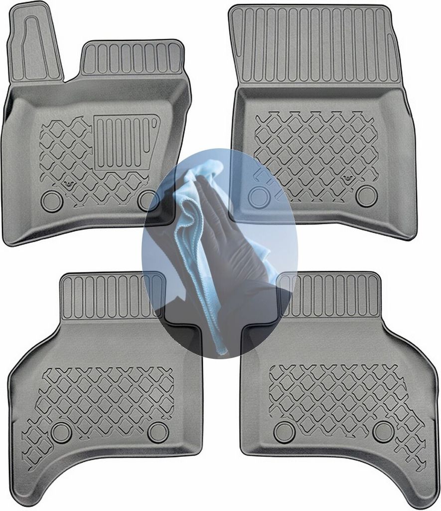 Z521079 TPE-Gummifußmatten kompatibel mit Land Rover Defender 110 X-Dynamic HSE L663 Steilheck Geländewagen SUV 5-türer 2020-