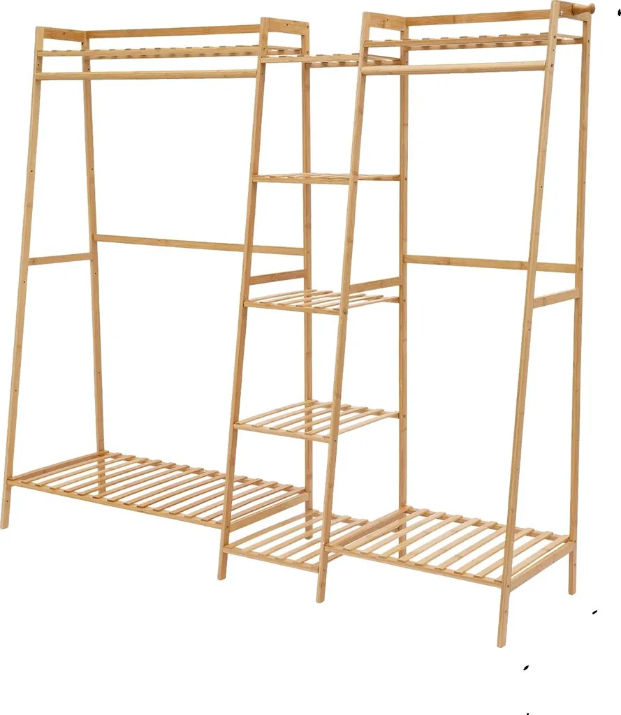 Porte-manteau bois stable anti-basculement pour ranger toute la famille