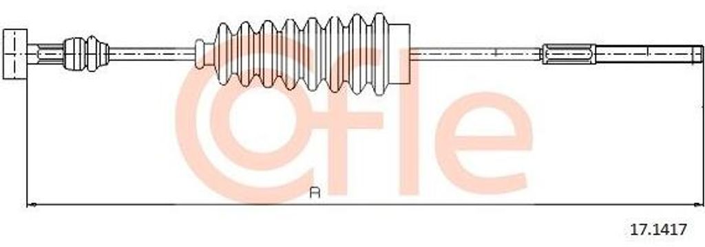 COFLE 17.1417 Seilzug, Handbremse OE 4641044050 kompatibel mit Avensis