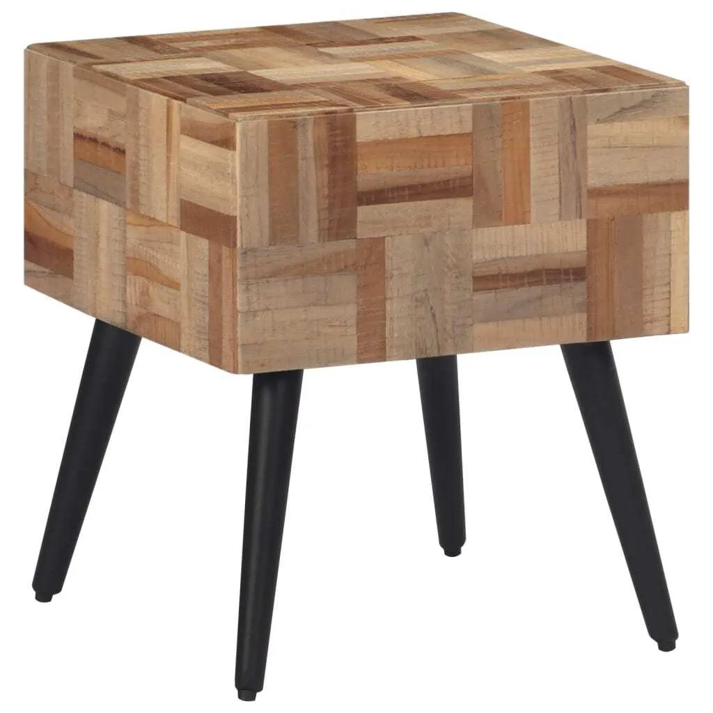 SYFAX™ Tavolino 40x40x45 Teak Massello di Recupero | Arredo Unico
