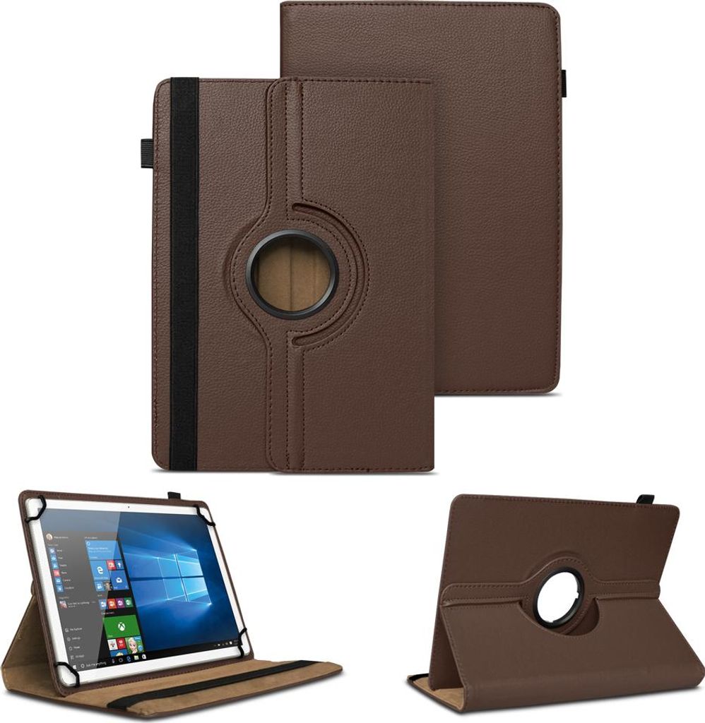Tablet Hülle für Doogee Tab A9 /A9 Pro 10.1 360° Drehbar Case Cover Stand SchutzFarben:Braun