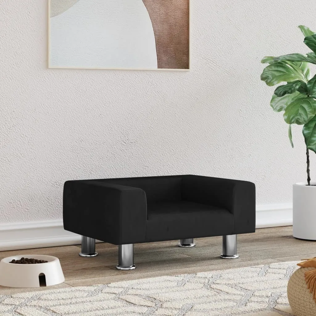 Cuccia Luxury per Cani in Velluto Nero 50x40 cm | The Living Store Official