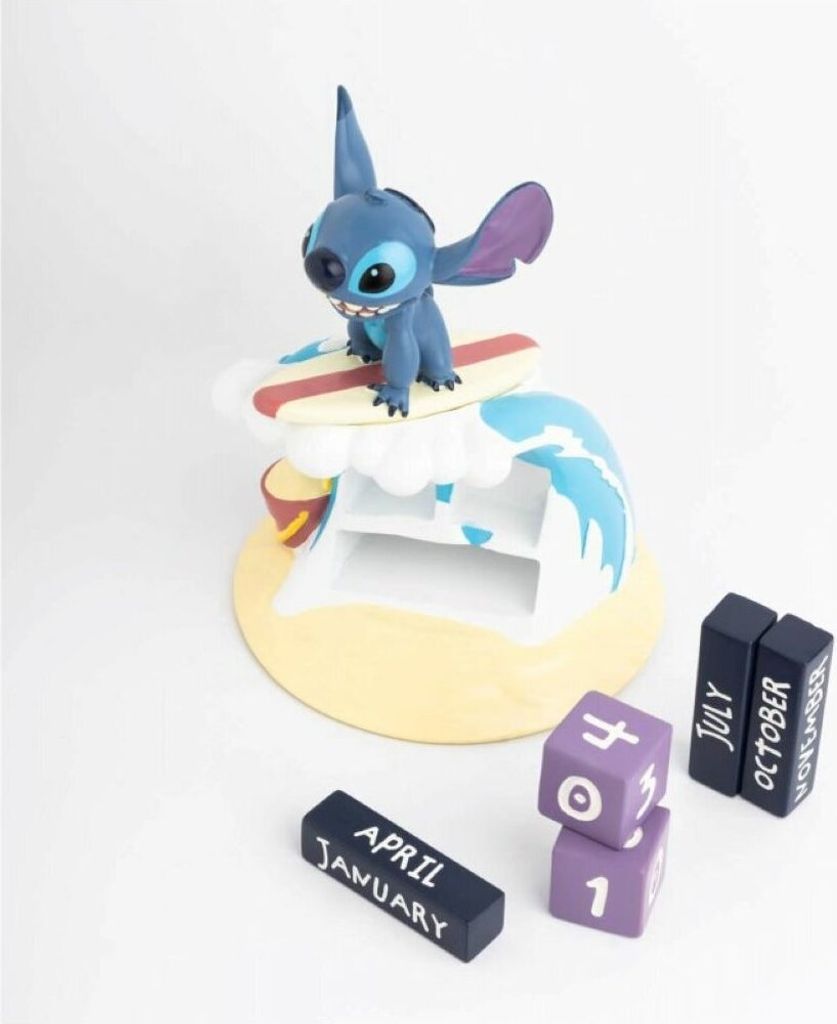 Věčný kalendář 3D surfař v modré barvě s 5 bloky s dny a Obrázek produktu 2
