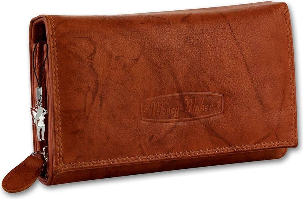 Money Maker RFID Blocker Echtleder Damen Kellnerbörse chianti rust 15.5x3x9.5cm D2OPJ704O
