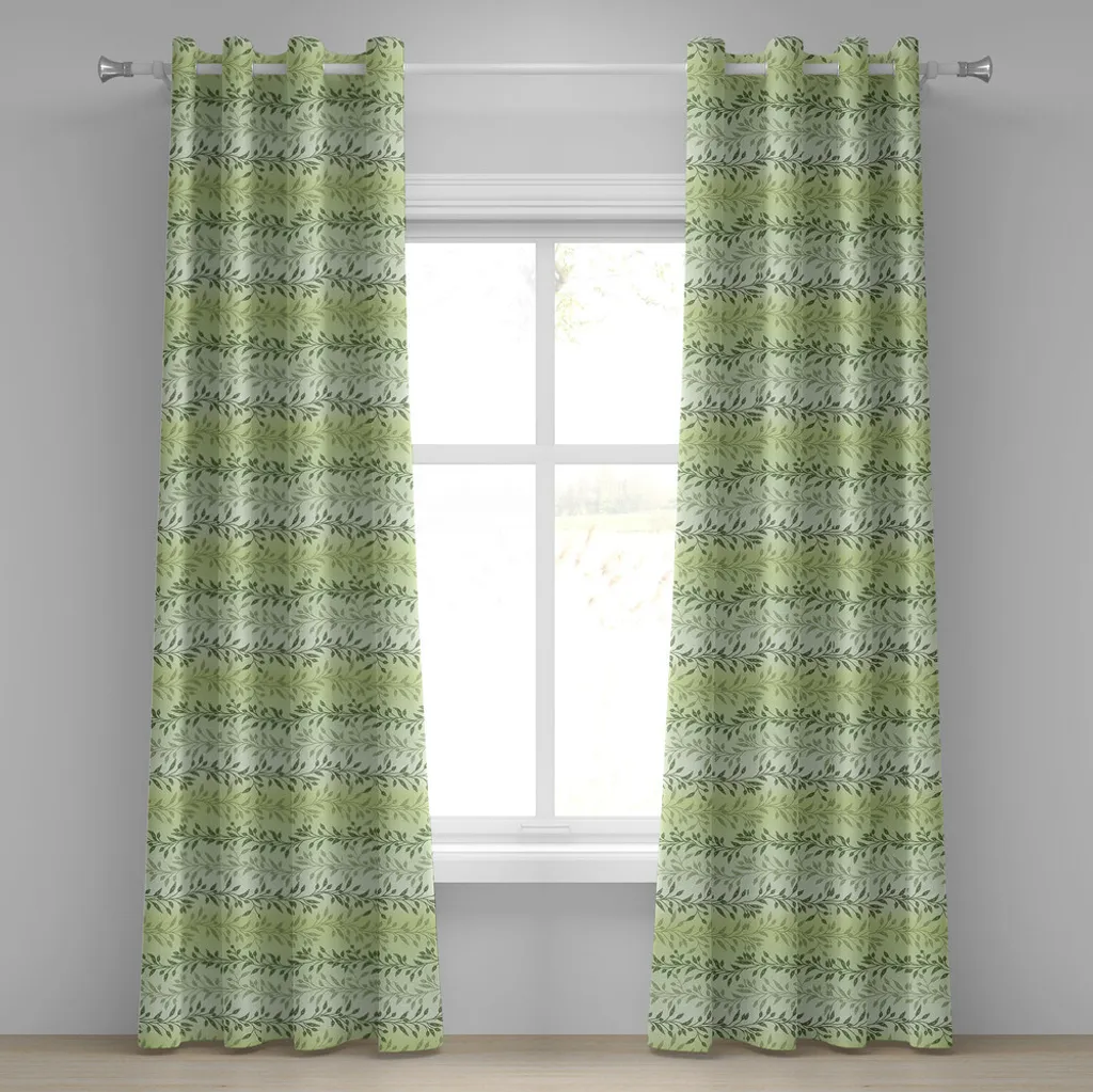 Set Tende Foglie Veneziane ABAKUHAUS 280x175 - Design Verde Moderno
