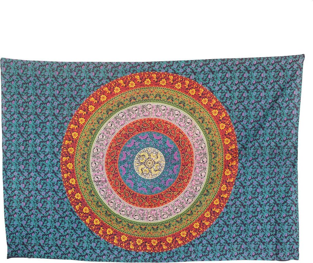 Meditationsdecke - Tagesdecke - Wandtuch - Mandala - Muster 08 - 135x210cm