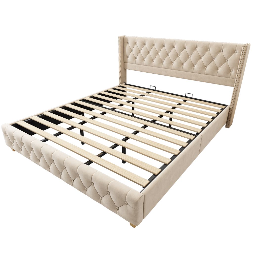 okwish Polsterbett Doppelbett 180×200cm mit Lattenrost und Produktbild 