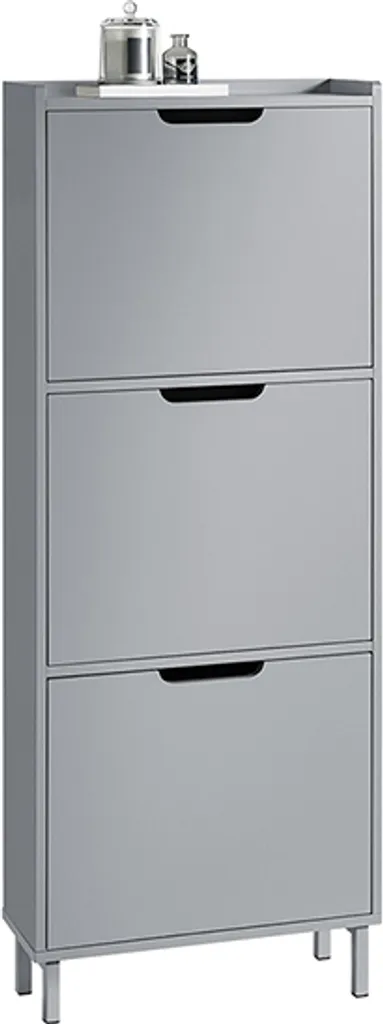 SoBuy Scarpiera Stretta FSR151-H-HG Grigio Chiaro Salvaspazio Ingresso