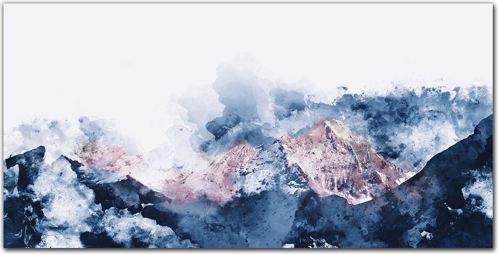 Coloray Bild aus Leinwand 140x70 Leinwand Dekoration - Aquarell oben