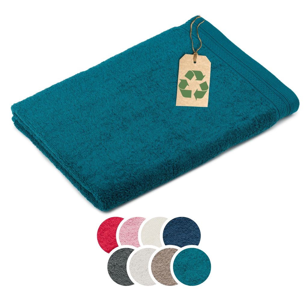 liebling Duschtuch aus recycelten Materialien, 65% recycelte Baumwolle, 35% recycelte PET-Produkte, 70 x 140 cm, ressourcenschonend, petrol