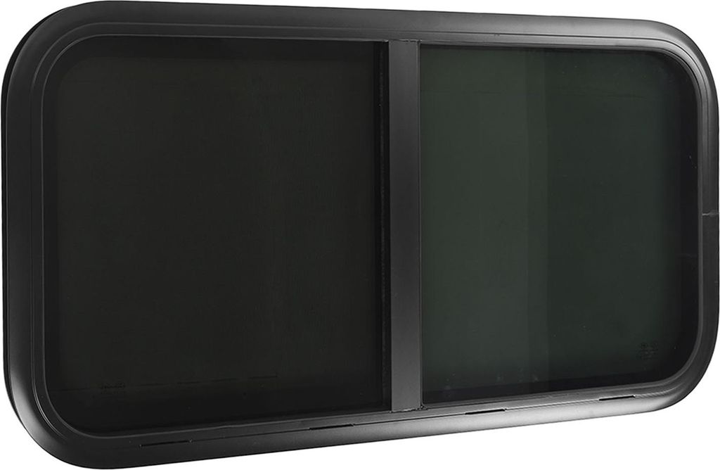 RV-Fenster, UV-Schutz, Insektenschutz, schwarz, perfekte Dichtung, verschiebbar, universell für Wohnwagen, Wohnmobil-Anhänger, 48–53 mm/1,9–2...