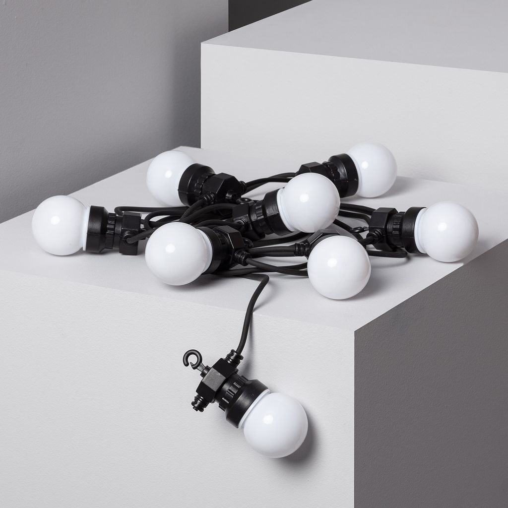 LED-Girlande aus Glühbirnen Aussen Solar Kuiper 7m Weiß