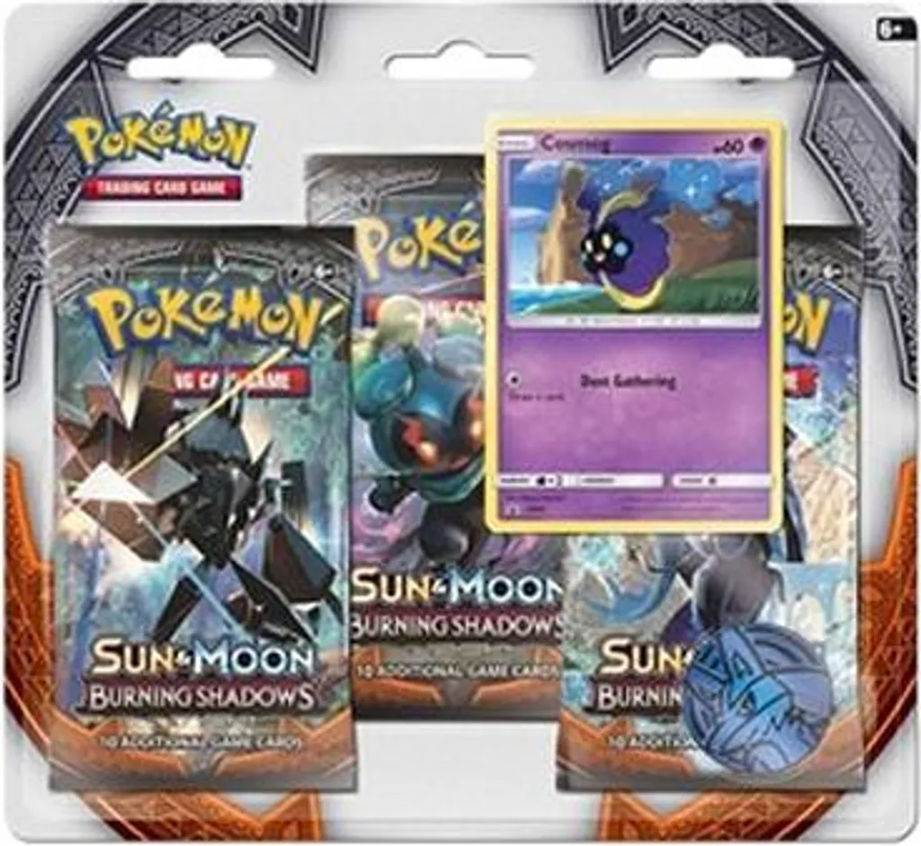 Trois Boosters Pokémon Burning Shadows authentiques en blister scellé