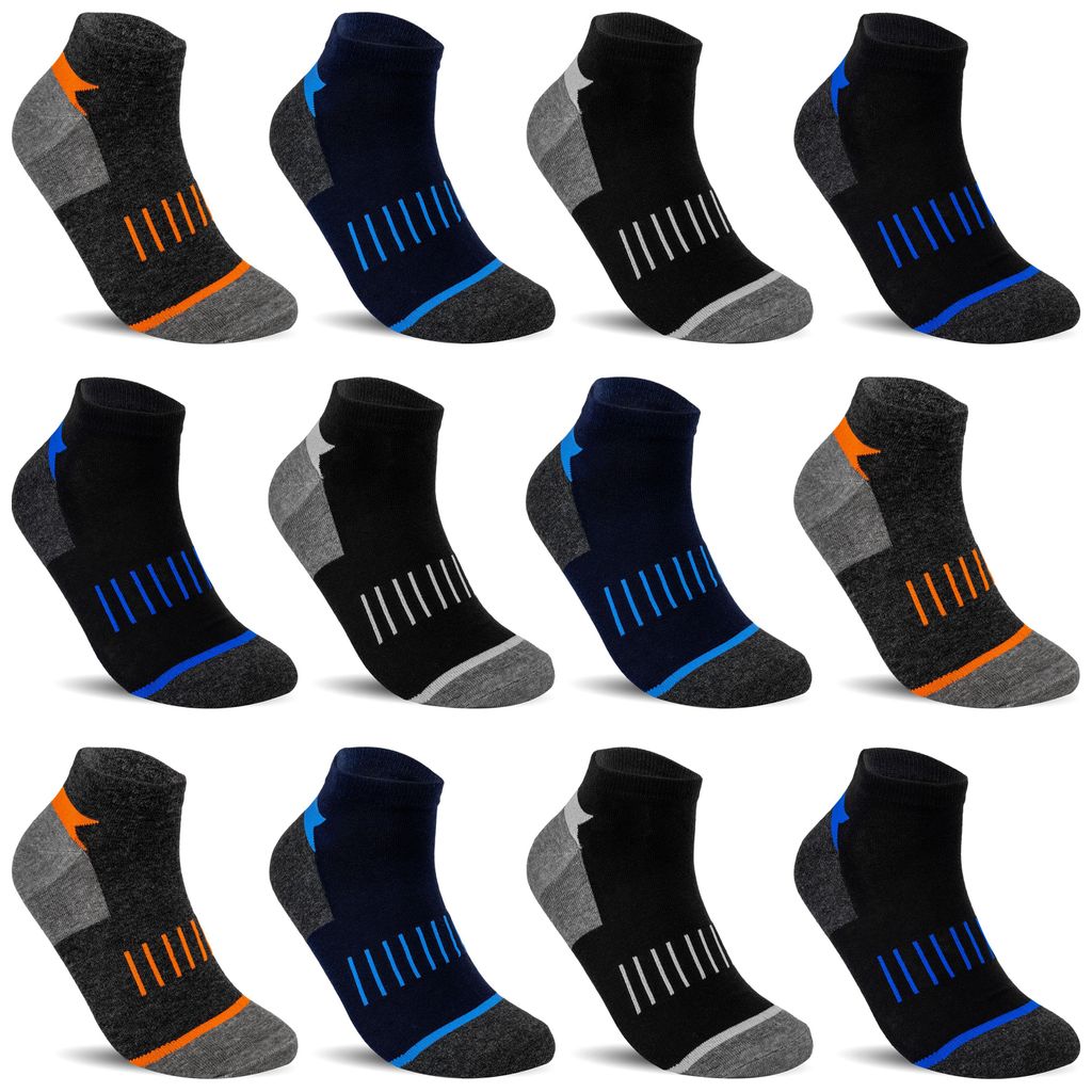TEXEMP Sneaker Socken Herren & Damen 12 Paar  Mehrfarbig Produktbild 