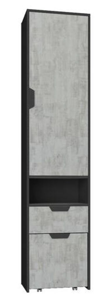 Masseno Drehtürenschrank CORTINA 45/195/40cm 1-türig Graphitfarben