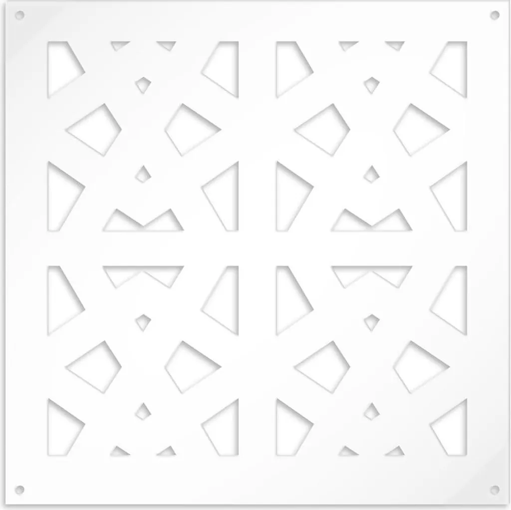 RAILING Pannello PVC Traforato 98x98 cm Bianco - Frangisole da Esterno