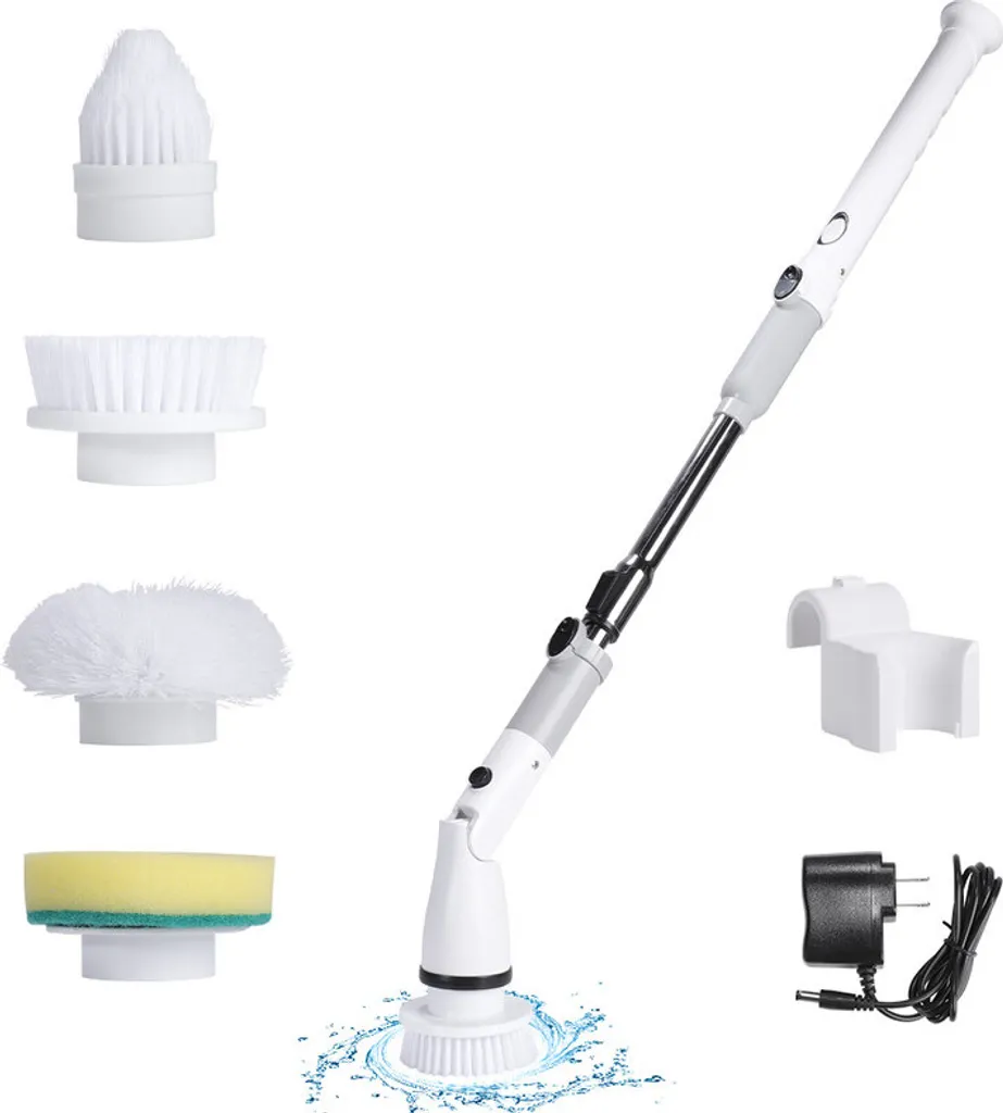 Brosse électrique rotative avec manche extensible et sans fil 110cm