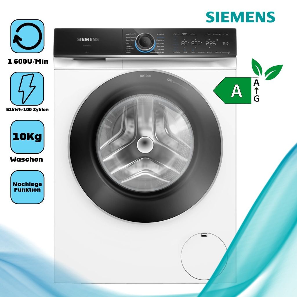 Siemens WG56B2A40 Waschmaschine Frontlader 10 kg 1.600 Produktbild 
