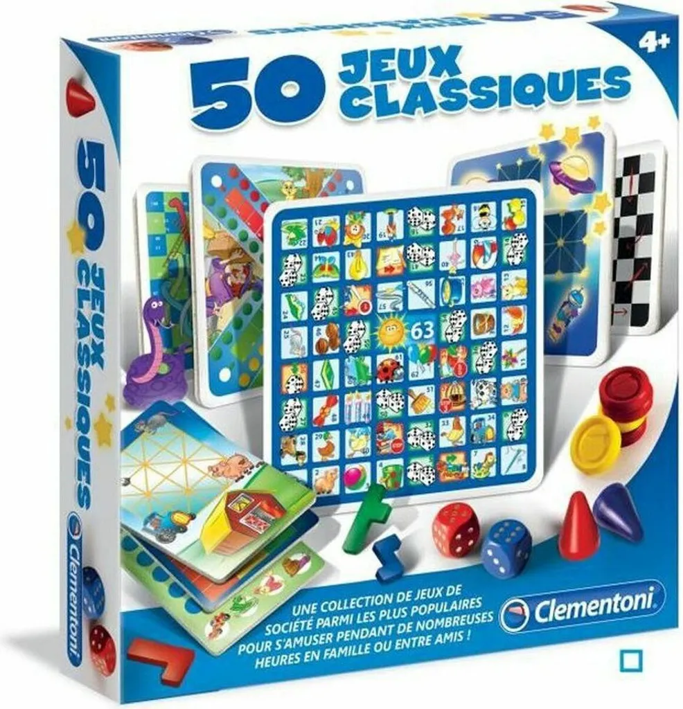 Mallette de jeux de société Clementoni avec 50 activités ludiques