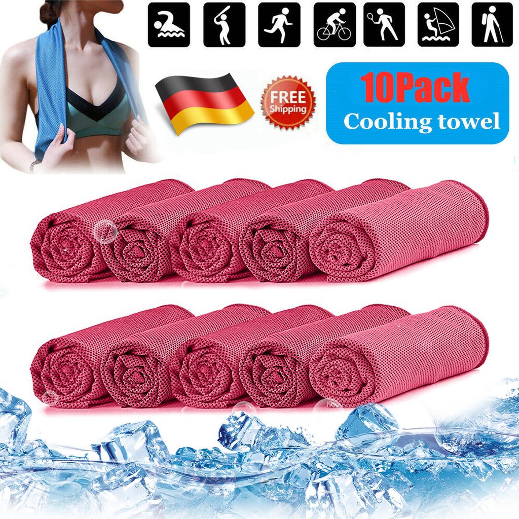 10X Kühlendes Sporthandtuch Fitness Abkühlung Handtuch Produktbild 