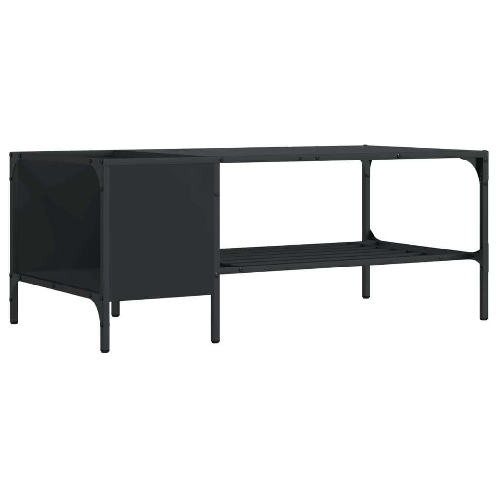 vidaXL Konferenční stolek s policí černý 100x51x40 cm Obrázek produktu 