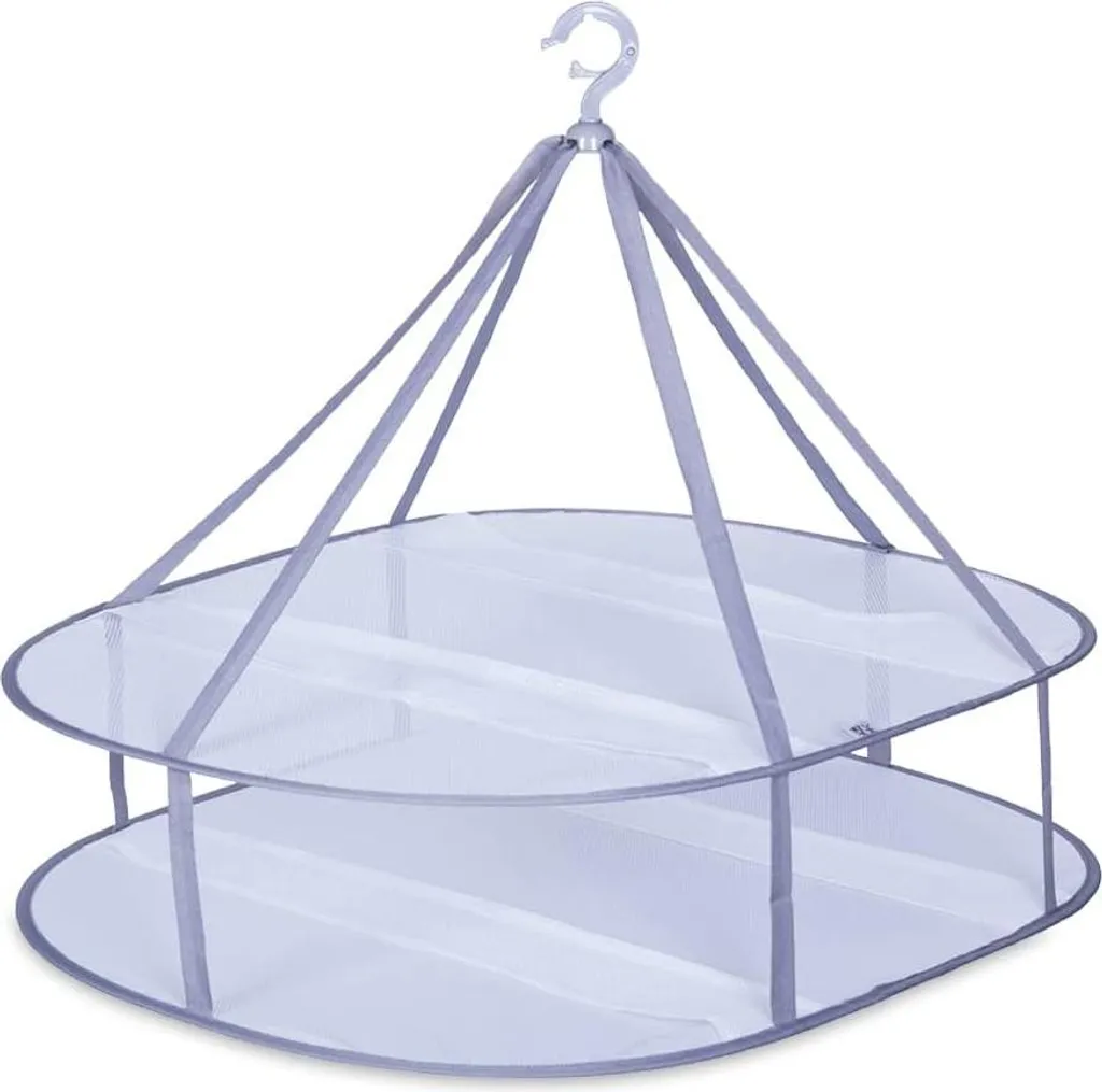 Étendoir à linge horizontal en filet suspendu - Séchoir maille modulable