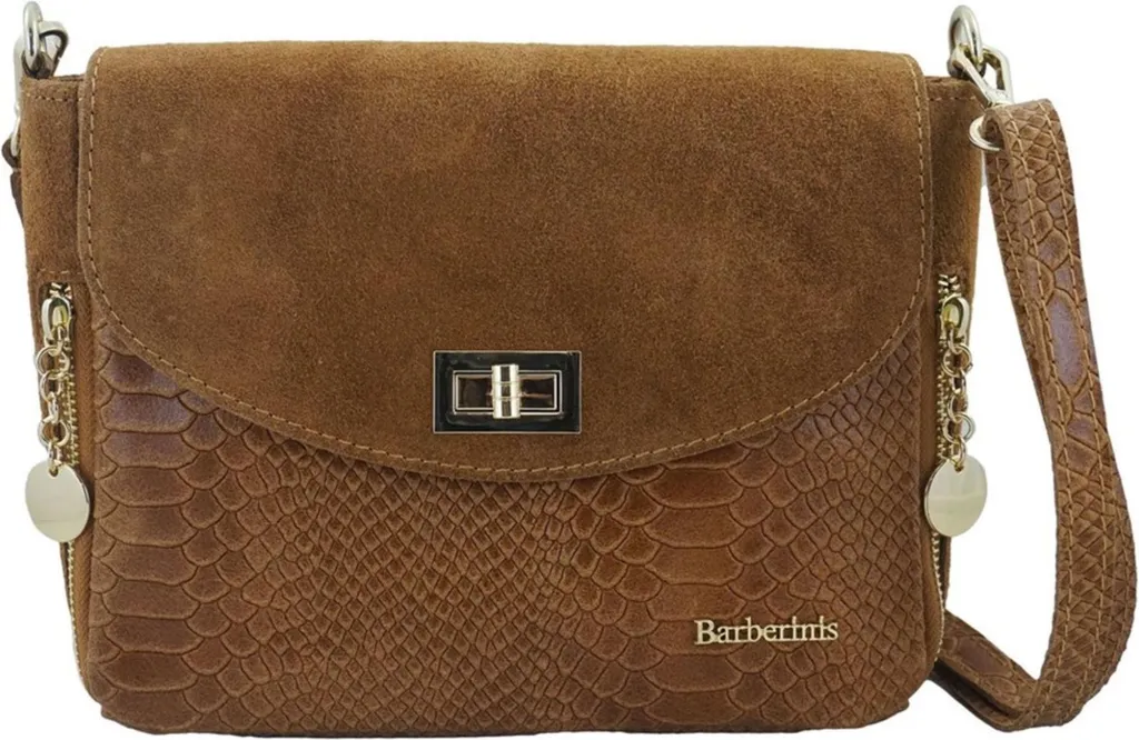 Barberini's br22970 sac en cuir véritable avec finitions artisanales
