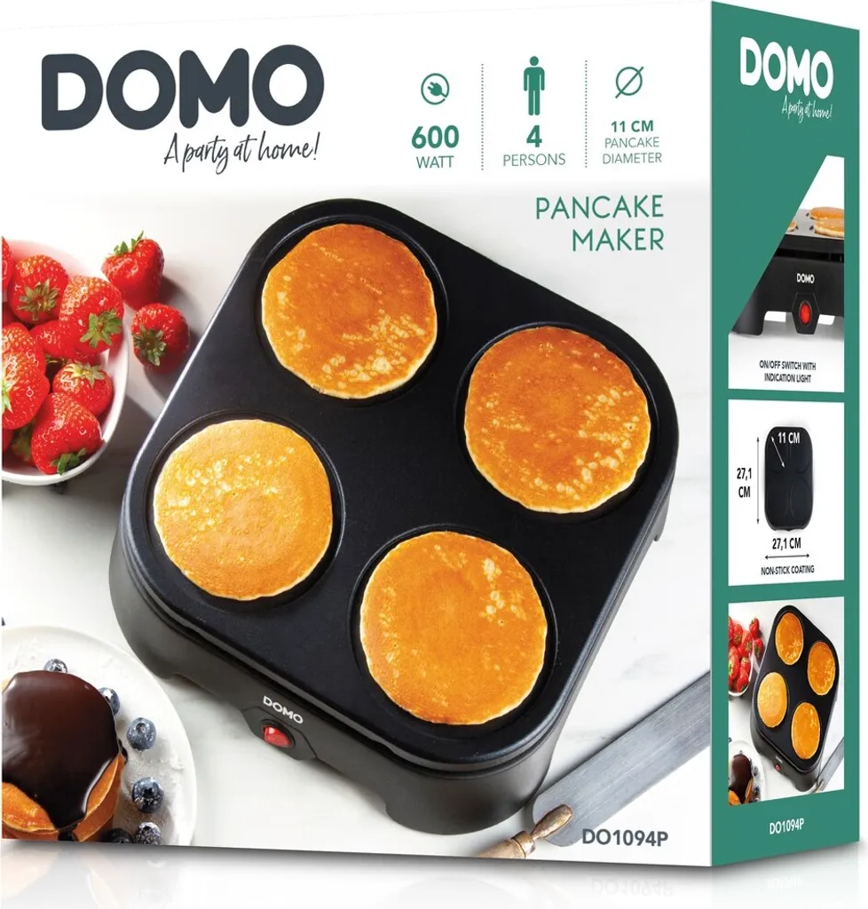Friggitrice elettrica per 4 pancake - DOMO DO1094P - 9